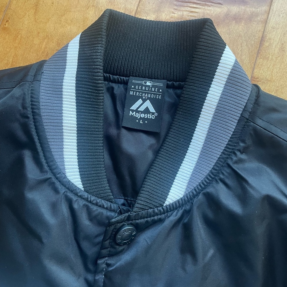 ๐HP๐ Vintage Majestic MLB Yankees padded Bomber Jacket top - Picture 5 of 9